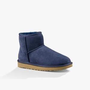 Ugg Classic Mini II Klassiska Stövlar Dam Marinblå (273068QZA)